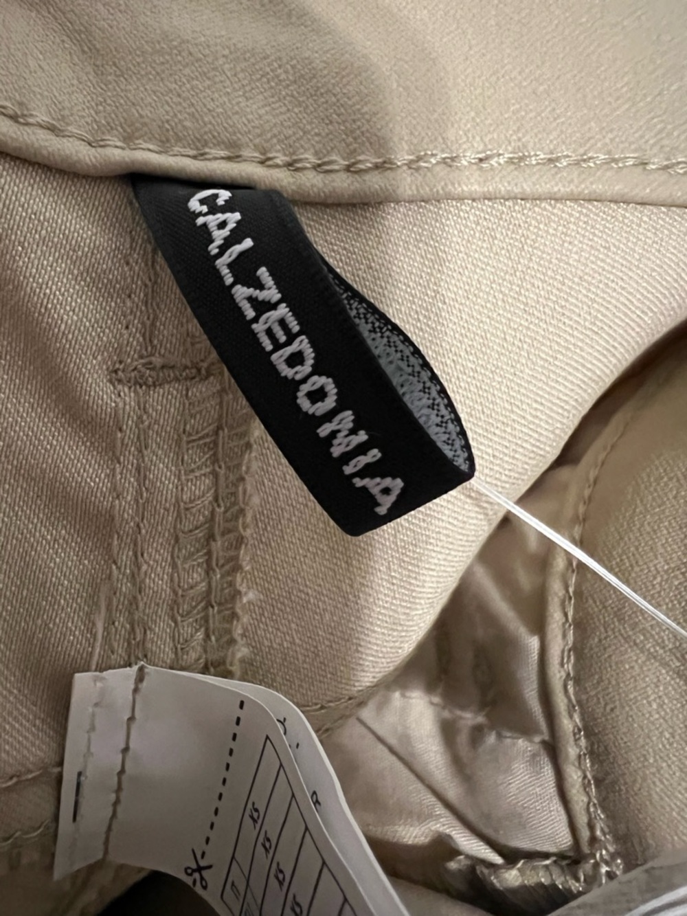 NWT Calzedonia Coated Denim Skinny Fit Pants in Light Beige XS - Picture 8 of 8